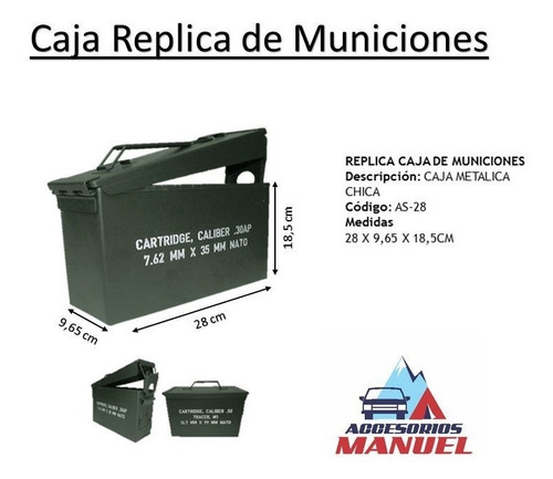 Caja Metalica S Militar Hermetica Multiuso Porta Municiones