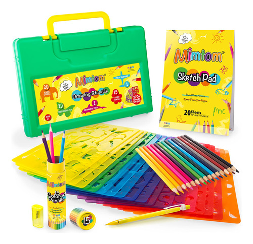 Set De Plantillas De Dibujo Para Ni&ntilde;os Mimtom, 58&nbs