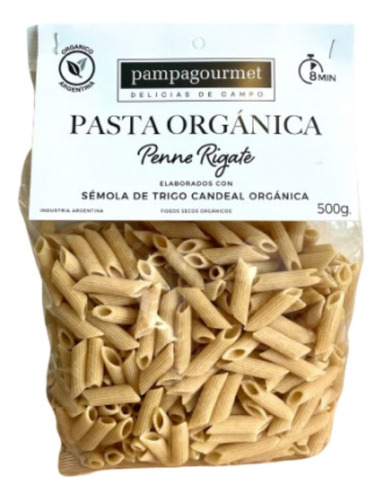 Pasta Orgánica Pampa Gourmet Penne Rigate X 500 Gr