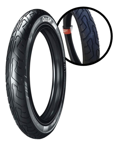 Pneu Dianteiro Quiz Gp C/camara 33l 60/100-17 Pop 100 110i