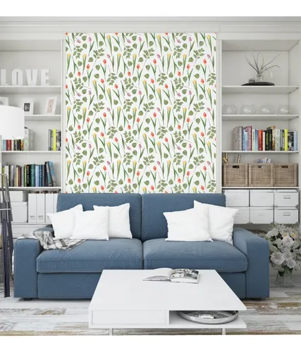 Vinilo Decorativo Deco Gráfica Flor 100x100 Cm.