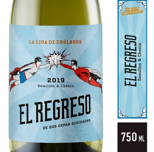 Imagen 2 de 3 de Vino El Regreso Chenin Blanc Liga De Los Enologos X750ml