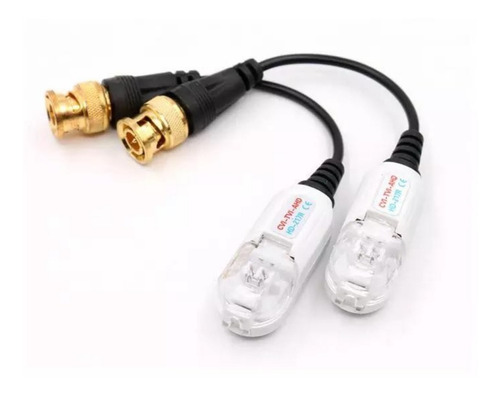 Balun Por Par Adaptador Bnc Utp Cvi Ahd Tvi Dorado 1080p