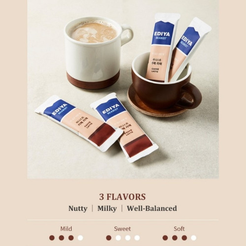 Café Instantáneo Ediya Caffe Latte X 10 U Origen Korea