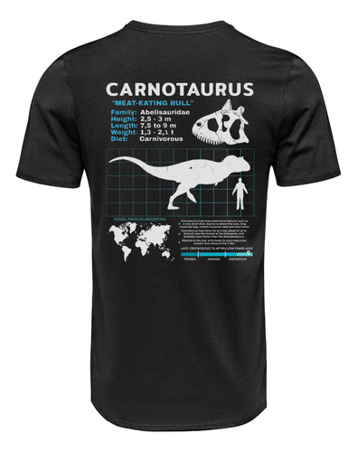 Playera Negra Jurassic World Dinosaurios Ark T-rex
