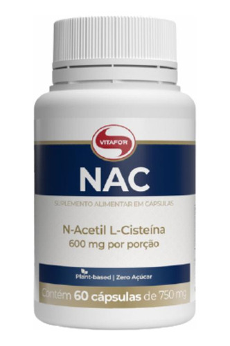 Kit 2x: Nac N-acetil E L-cisteína Vitafor 60 Cápsulas