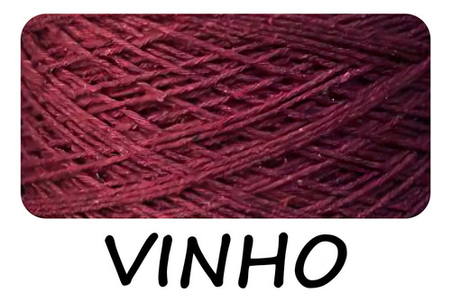 Hilo de colores número 8, tejido a ganchillo, 600 g, color vino Prial Line