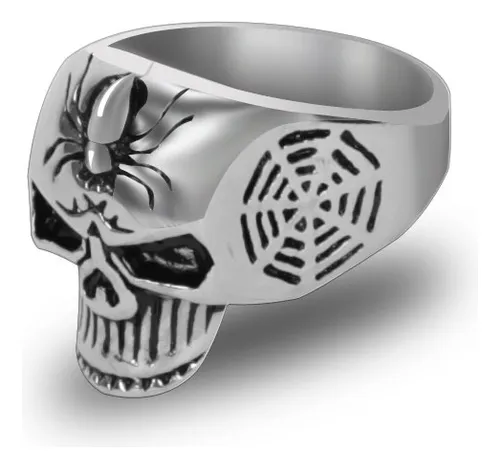 comprar Beehler Anillos Acero Quirúrgico 316 L Diseño Cráneo Y Araña