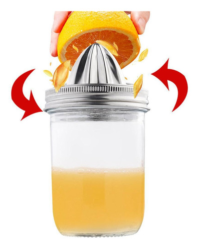 Tapa Para Exprimidor Mason Jar De Acero Inoxidable, Cómoda Y