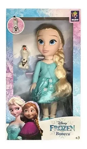 Kit Boneca Anna Frozen Com Boneco Olaf Vinil Macio - Disney no