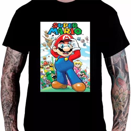 Camiseta Jogo Super Mario Bros Video Game Ps4 Xbox O87