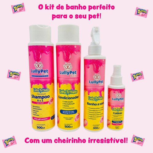 Kit Petbaloo Completo Banho Pet 4 Itens Aroma Tutti-frutti