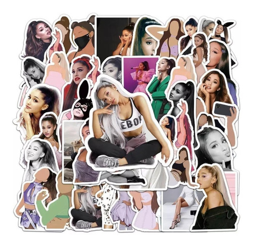Set 50 Stickers Cantante Ariana Grande Decorativo Stickers