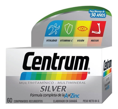 Centrum Silver Multivitaminico +50 Años X 60 Comp