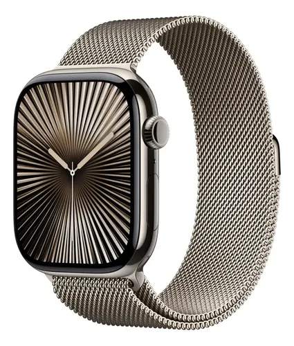 Apple Watch Series 10 GPS + Cellular • Caixa natural de titânio