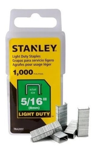 Grapas Trabajo Liviano Stanley 8mm 5/16 Tra205t           