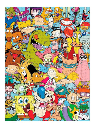 Rompecabezas Nickelodeon 500 Piezas Bob Esponja Hey Arnold