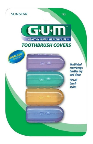 Sunstar Tapa Protectora Para Cepillos Dentales Gum 4 Tapas