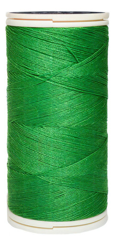 Caja 12 Pzas Hilo Coats Poliéster Liso 3 Cabos Fibra Corta Color T6980-6022 Verde Bandera