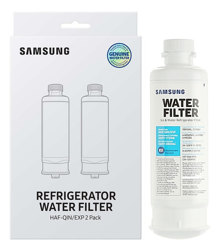 2pack Filtro Agua Original Samsung Da97-17376b Haf-qin/exp