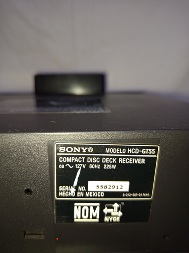 Módular Sony Genezi Gt55 Jalando Casi Al 100 Leer Descripci Negro 225 W (Usado)