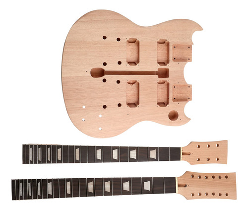 Kit De Guitarra Eléctrica Fistrock Diy Double Neck 12/6 Cuer