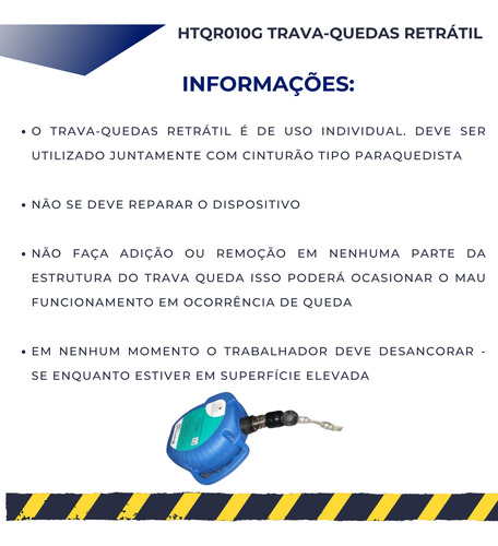 Trava-quedas Hercules Retrátil Aço 10m Galvanizado Htqr010g