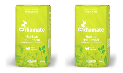 Yerba Mate Cachamate Hierbas Del Litoral 500gr Pack X2u