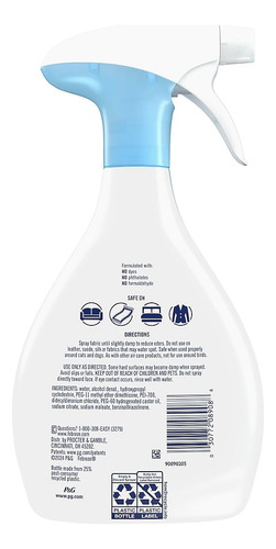Refrescador De Telas Febreze Zero Perfume, Botella En Aeroso