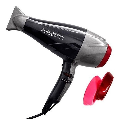Imagen 3 de 3 de Secador de pelo GA.MA Italy Titanium Aura Titanium negro 220V