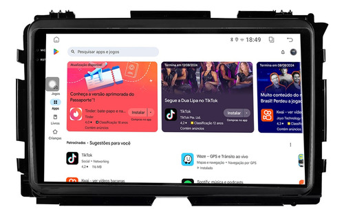 Multimidia Hrv 16/21 9p Octacore Carplay 6gb 128gb Tpros 360