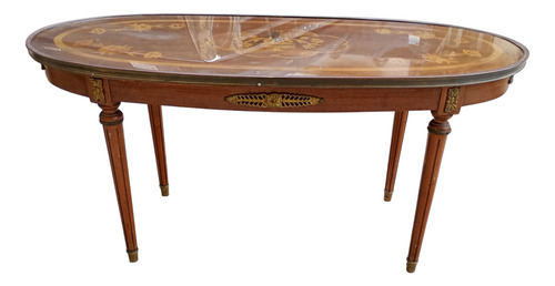 Mesa Ratona Estilo Francés Marqueterie Marrón (Usado)