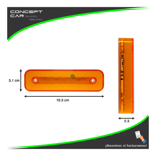 10 Par Plafones Rectangular 6 Led Aro Gel Estrobo Lateral 12