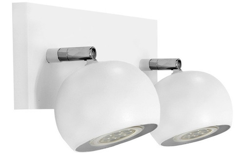 Lampara Aplique Pared Gioluce Persa 2 Luces Bocha Blanco Cromo 2890-2