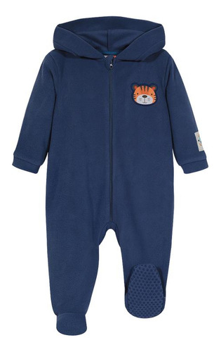 Pijama Bebé Niño Entero C/gorro Polar Reciclado Azul H2o Wea