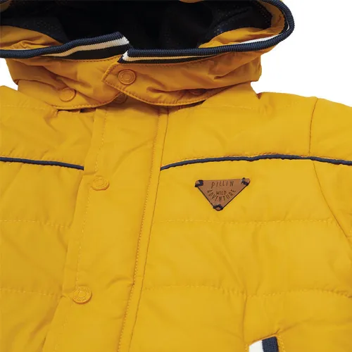 Parka Con Capucha Bebé Niño Mostaza Pillin