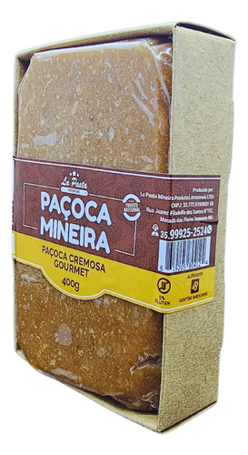 Doce de paçoca amendoim La Pasta sem TACC em tablete 400 g pacote x 3