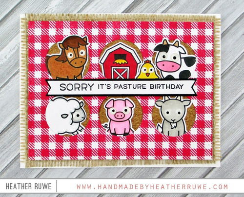 Imagem 4 de 4 de Lawn Fawn Hay There Clear Stamp And Coordinating Die Set