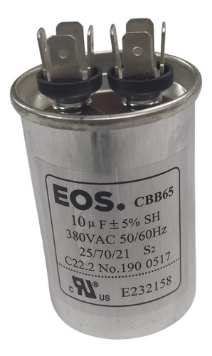 Capacitor Permanente 10 Uf. 380 V