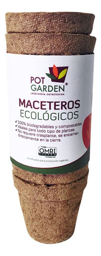 Macetero Turba Vegetal 6 X 6 X 4 Cm Pack 10 Unidades