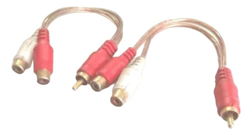 Cable Adaptador Rca Tipo  Y  1 Macho A 2 Rca Hembra