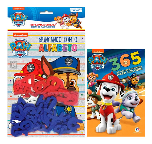 Kit Patrulha Canina 365 Atividades +brincando Com O Alfabeto