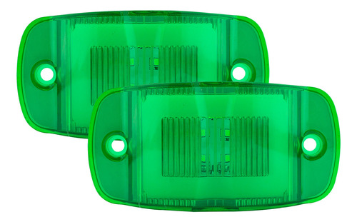 Set De 2 Plafones Laterales Tunelight 8 Leds + Aro Gel Verde