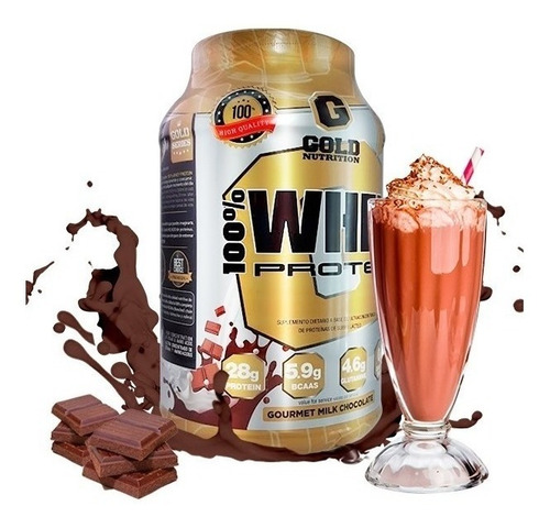 Imagen 1 de 1 de Suplemento en polvo Gold Nutrition Golden Line 100% Whey Protein proteína sabor gourmet milk chocolate en pote de 907g
