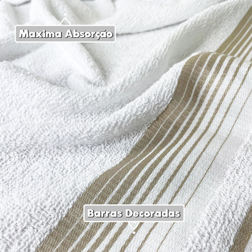 Kit 4 Toalha De Banho Lumin 100% Algodão 360g Luxo 75x150cm