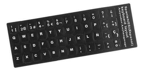 5 Pcs Pegatinas De Teclados Español Fácil De Aplica Letras