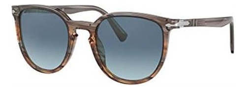 Persol Po3226s Gafas De Sol Redondas, Azul Degradado A Rayas