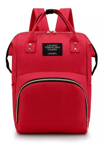 Mochila Bolsa Maternidade Bebê Multifuncional Mamãe Barata Cor Vermelho