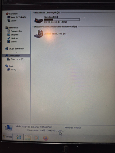 Nootebook Hp Elitebook 2540p Windows 7 Profissional Cinza (Usado)