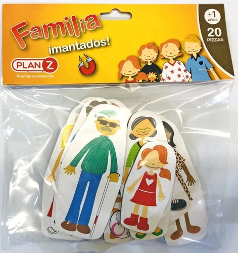 Imagen 4 de 6 de Figuras Imantadas Familia Personas 20 Pzas Magneticos Ed